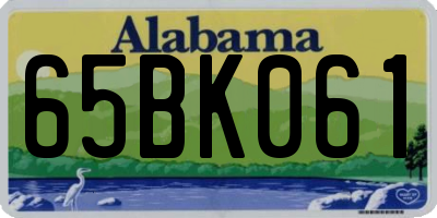 AL license plate 65BK061