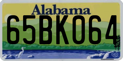AL license plate 65BK064