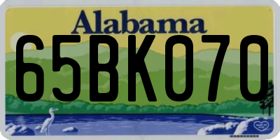 AL license plate 65BK070