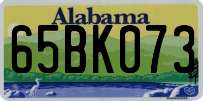 AL license plate 65BK073