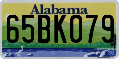 AL license plate 65BK079