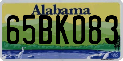 AL license plate 65BK083