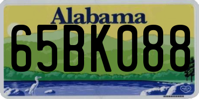AL license plate 65BK088