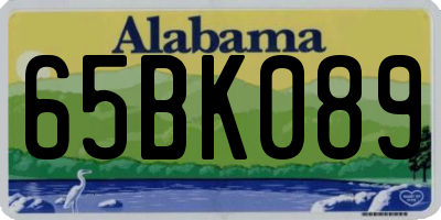 AL license plate 65BK089