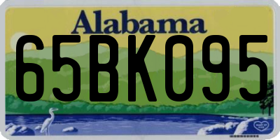 AL license plate 65BK095