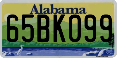 AL license plate 65BK099