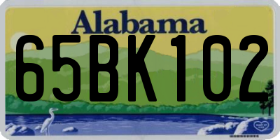 AL license plate 65BK102