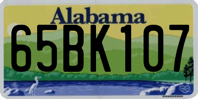 AL license plate 65BK107