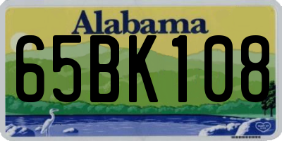 AL license plate 65BK108