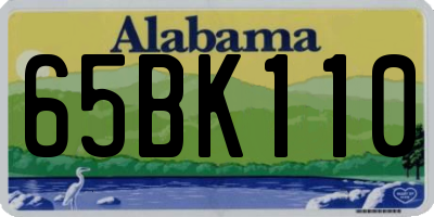 AL license plate 65BK110