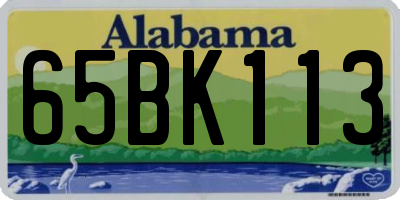 AL license plate 65BK113