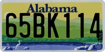 AL license plate 65BK114