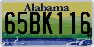 AL license plate 65BK116