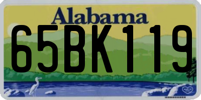AL license plate 65BK119