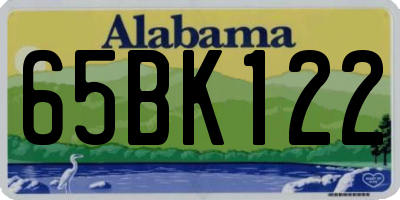 AL license plate 65BK122