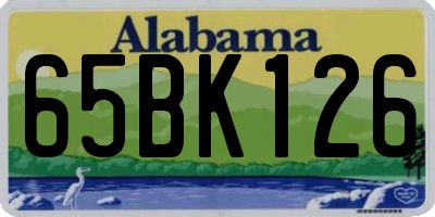 AL license plate 65BK126