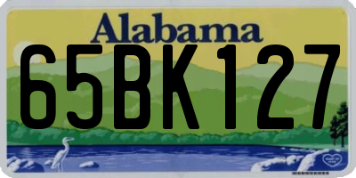 AL license plate 65BK127