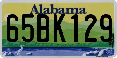 AL license plate 65BK129