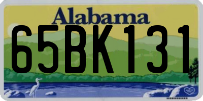 AL license plate 65BK131