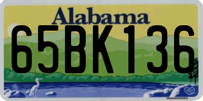 AL license plate 65BK136