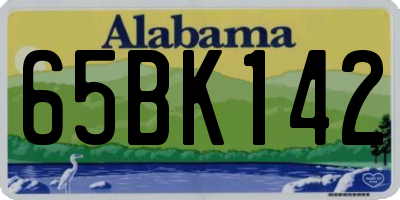 AL license plate 65BK142