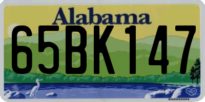 AL license plate 65BK147