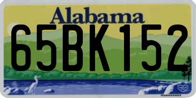 AL license plate 65BK152