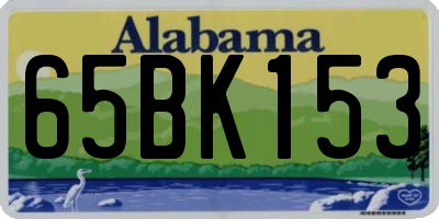 AL license plate 65BK153