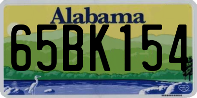 AL license plate 65BK154