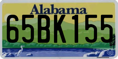 AL license plate 65BK155