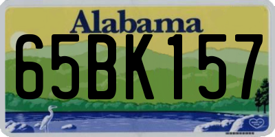 AL license plate 65BK157