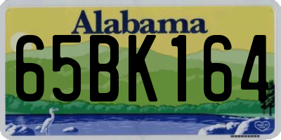AL license plate 65BK164
