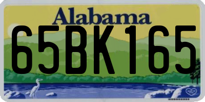 AL license plate 65BK165