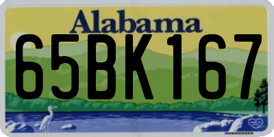 AL license plate 65BK167