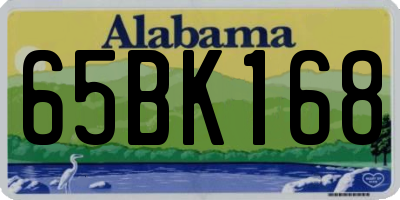 AL license plate 65BK168