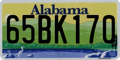 AL license plate 65BK170