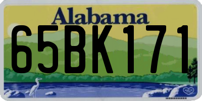 AL license plate 65BK171