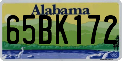 AL license plate 65BK172
