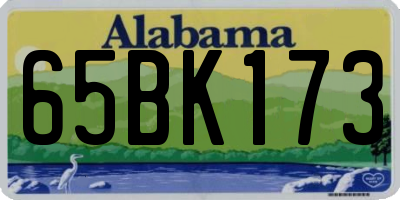 AL license plate 65BK173