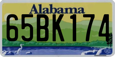 AL license plate 65BK174