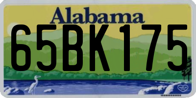 AL license plate 65BK175