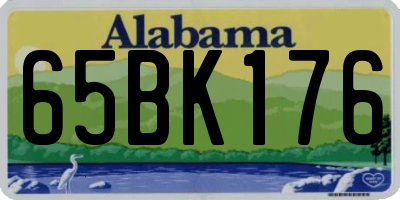 AL license plate 65BK176