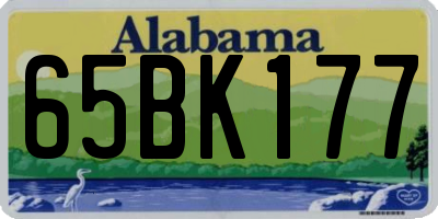 AL license plate 65BK177
