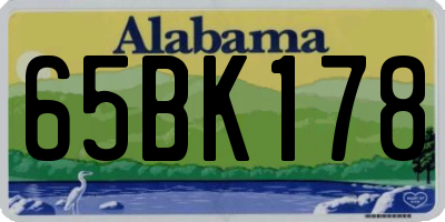 AL license plate 65BK178