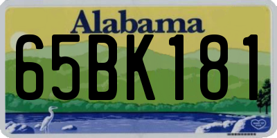 AL license plate 65BK181