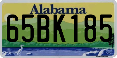 AL license plate 65BK185