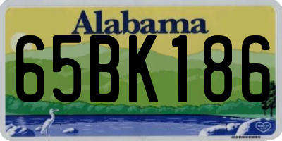 AL license plate 65BK186