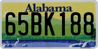 AL license plate 65BK188