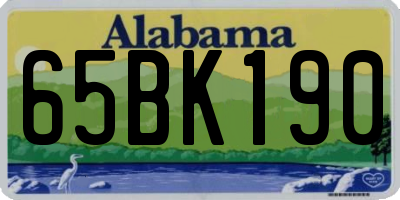 AL license plate 65BK190