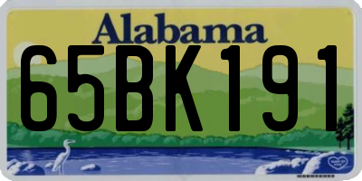 AL license plate 65BK191